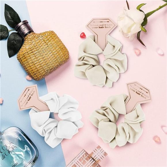 Twill Bridesmaid Scrunchies Bachelorette Hair Ties Set of 12 Bridal Shower main image 4